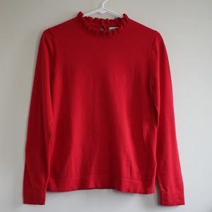 J. Crew Factory Red Crew Neck Sweater